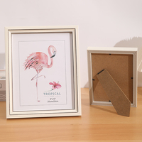 Cadre photo en plastique beige doré personnalisé, design classique moderne, rectangulaire, imprimé en 2 couleurs, à suspendre ou à poser – Grande Vente
