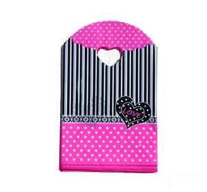 Bolsa de Compras HOYO de 13 x 21 cm (5.1 x 8.3 Pulgadas) con Diseño Chic Parisino de Torre Eiffel, Estampado de Lunares Rosas, Estilo Vintage para Boutique de Moda - Product Image 3