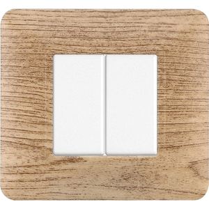 Placa de Interruptor de Pared Gloca 2P, Diseño Minimalista de Plástico, 2 Botones, Fácil Instalación - Product Image 4