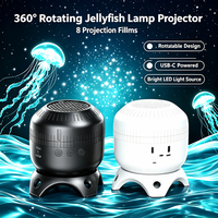 Lampe de projection dynamique LED 2026 avec 8 films interchangeables (Océan, Halloween, Flocon de neige, Noël, Ciel étoilé) en ABS – Veilleuse pour enfants