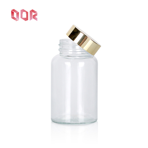 Flacon capsule en verre transparent personnalisé, emballage pharmaceutique en verre transparent pour produits de santé avec bouchon à vis - Product Image 3