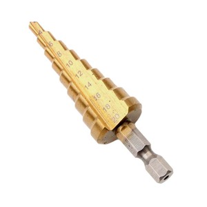 Step Drill Bits 3-12 4-12 4-20mm Hex Shank Titanium Plated Pagoda Drill For Metal Wood Plastic - Product Image 1