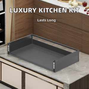 Como 3-Sided mềm-<span class=keywords><strong>Close</strong></span> Pull-out hệ thống tủ thép không gỉ Hộp ngăn kéo cho hiệu quả lưu trữ nhà bếp Giỏ ngăn kéo - Product Image 4
