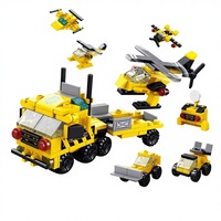 Set di Costruzioni 6 in 1 Aerei 118 Pezzi, Modellini in Mattoncini, Giocattolo da Costruzione Fai-da-Te, Regalo in Plastica ABS, Missile Bear 8970-3