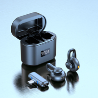 Microphone cravate sans fil 2,4 G à condensateur avec réduction de bruit – Conception invisible à clipser pour vlogging, photographie et utilisation sur ordinateur