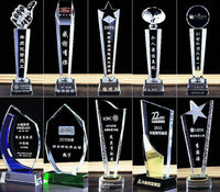OEM plaque de cristal acrylique trophée pour souvenir avec logo gravé