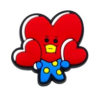 Accessoires K-pop pour idoles : Breloques de chaussures DIY en PVC, écologiques, 7 designs animaux de dessin animé, pour chaussures perforées, pour filles