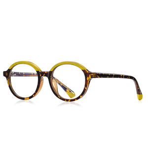 แว่นตาสำหรับเด็กหญิงทรงกลมป้องกันแสงสีฟ้า TR90บานพับสปริงโปร่งใสสีชมพูม่วงแขนแทรกทำจากโลหะคุณภาพสูงสำหรับทางการแพทย์ - Product Image 2