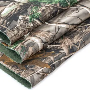 Tissu tissé extensible imperméable décontracté de camouflage 3 couches de polaire collée Softshell Realtree