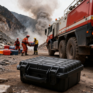 Black PP Material Dustproof Equipment Carrying Tool Storage <strong>Case</strong> Lined Shockproof Foam Rugged IP67 <strong>Hard</strong> Plastic Waterproof <strong>Case</strong> - Product Image 4