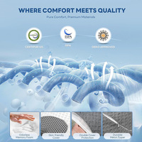 Oreiller cervical orthopédique en mousse à mémoire de forme, anti-ronflement, pour soulager les douleurs cervicales, housse lavable, oreiller durable