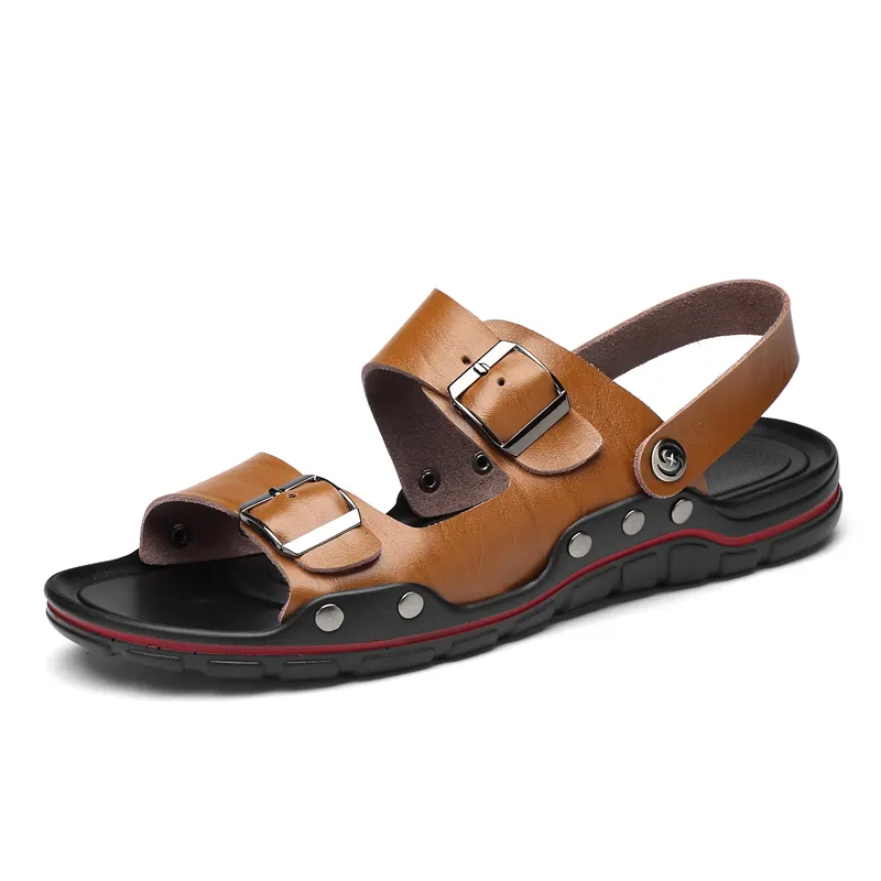 Outdoor Breathable Slippers Sandals For Men Spanish Slip-On Arab Man Leather Slippers
