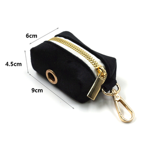 Nuevas ideas de productos 2025 para el hogar, dispensador de bolsa de caca de perro negro, correas para mascotas, <span class=keywords><strong>collar</strong></span> de perro grabado de terciopelo personalizado - Product Image 6