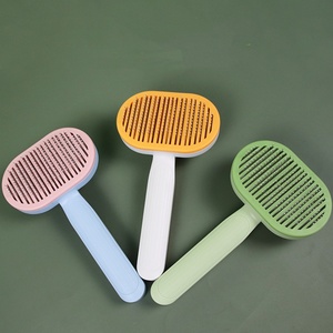 Peine para Mascotas de Acero Inoxidable, Ligero y Portátil, con un Solo Clic para Eliminar el Pelo, Suministros para Mascotas, para Perros y Gatos - Product Image 4