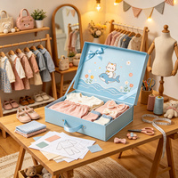 Boîte cadeau rigide magnétique pliable pour vêtements d'enfants avec logo personnalisé, emballage pour vêtements d'enfants, fournisseur de boîtes rigides en papier en gros