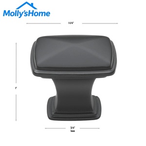 Perilla Cuadrada Superior de Zinc de 1 1/4 Pulgadas para Tiradores de Gabinetes y Cajones - Product Image 1