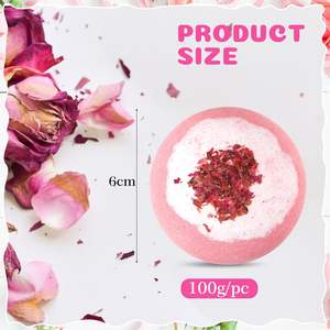 Bomba de baño de etiqueta privada Natural con flores secas, <span class=keywords><strong>bolas</strong></span> de baño de <span class=keywords><strong>burbujas</strong></span> hidratantes para niños pequeños, <span class=keywords><strong>bañera</strong></span> divertida, regalo de Spa para niñas - Product Image 6