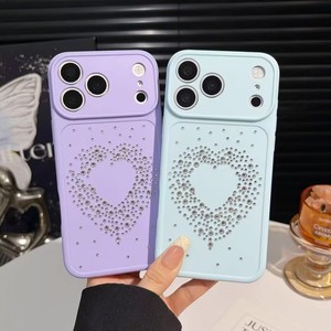 Custodia per telefono di lusso con strass a <span class=keywords><strong>cuore</strong></span>, ibrida in TPU e PC per <span class=keywords><strong>iPhone</strong></span> 18 Pro 17 16, design alla moda scintillante per vendita al dettaglio e all'ingrosso - Product Image 1