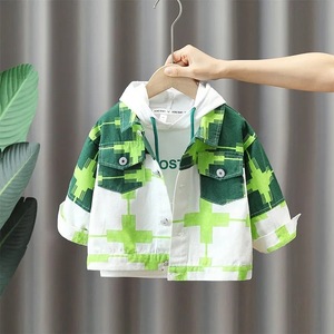 Ensemble deux pièces pour garçons Printemps-Automne 2025 : <span class=keywords><strong>Sweat</strong></span>-shirt et veste en jean en Spandex/Coton – Tendance et festif pour bébés - Product Image 4