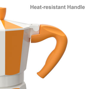 <span class=keywords><strong>Cafetera</strong></span> Moka Ecológica de Aluminio para Estufa, Estilo Italiano, con Tapa, Percolador de Café, Capacidad para 6 Tazas, Apta para Gas e Inducción, con Silicona - Product Image 3