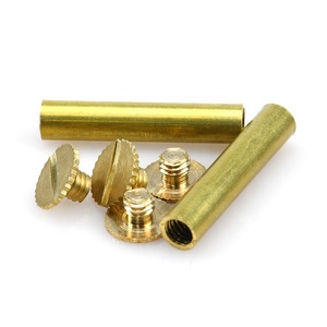 6a-1b1 Brass chủ đề nội bộ bài + đôi rãnh và có khía Đầu phẳng nam vít Chicago vít - Product Image 2