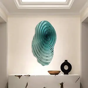 Artigianato in metallo arte moderna personalizzata 3D decorazione astratta impronta digitale parete decorativa in acciaio inossidabile sculture