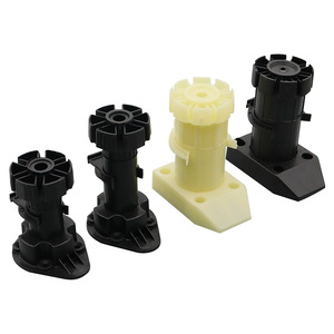 Pieds de meubles télescopiques réglables en plastique noir Disiwei - Product Image 3