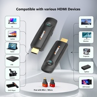 Transmetteur et Récepteur Vidéo HDMI Sans Fil Plug and Play 100M pour Projecteurs et Caméras de Réunion, Passe à Travers les Murs