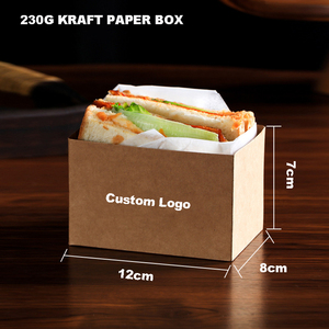 Bán buôn gấp miễn phí bánh sandwich bánh mì nướng bánh mì Hamburg Kraft hộp giấy biểu tượng tùy chỉnh thực phẩm lớp <span class=keywords><strong>Burger</strong></span> bao bì các tông hộp giấy - Product Image 6