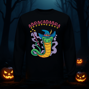 Camiseta de manga larga Abracadabra Snake con diseño de sombrero de bruja mágica, camisa de disfraz de Halloween - Product Image 3