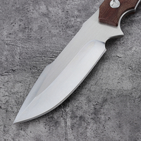 Couteau de survie tactique à lame pleine en acier 5Cr13Mov, lame fixe, pour le camping et la chasse en plein air, avec étui Kydex et allume-feu