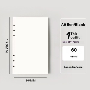 A6 xoắn ốc sinh viên Cuốn sách với 6 lỗ lưới trống Dot Matrix 60 trang bên trong bù đắp giấy-bán buôn tùy chọn quà tặng - Product Image 6