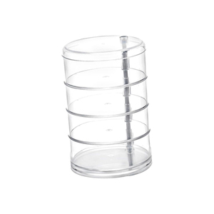 Boîte de rangement rotative en plastique à 4 niveaux pour bijoux, organisateur de boucles d'oreilles, support pour bagues, colliers et bracelets, présentoir de bijoux en gros - Product Image 1