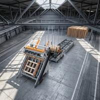 Ligne de production automatique de palettes en bois, machine à clouer les palettes en bois, capacité de 800 pièces/8h, 380V