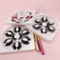 Vendeur de vrais cils 25mm, meilleurs faux cils 5d, étiquette privée, cils de vison 3d avec boîte d'emballage personnalisée