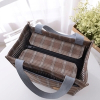 Sac fourre-tout imperméable à carreaux sur mesure, capacité moyenne, doublure TC, pour les trajets quotidiens, sac à lunch, usage quotidien