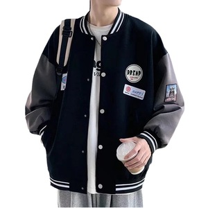Giacca da Baseball da Uomo 2023, Stile Hong Kong, Alla Moda, Nuovo Cappotto Trendy con Logo Frontale, Stile High Street, Primavera-Autunno - Product Image 5