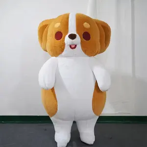 Thưởng thức CE Inflatable Dog Vàng Inflatable Dog Linh Vật Trang phục cho bán
