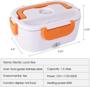 110V/220V 1.05L Food Grade PP Plastic Portable Heated Bento Thermo Food Warmer Electric Lunch Box for Office & Outdoor Use - Product Image 4