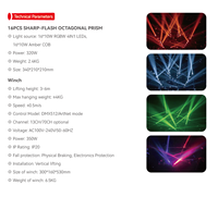 Prisme octogonal rotatif cinétique avec treuil DMX, éclairage LED dynamique pour club et bar, effet de levage cinétique, éclairage de plafond pour club