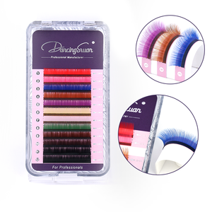 DancingSwan all'ingrosso personalizzato per ciglia ciglia ciglia Private Label colorate estensioni per blu verde - Product Image 2
