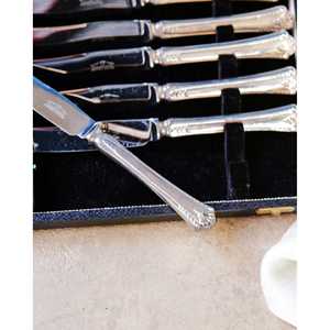 Ensemble de couteaux de cuisine Sheffield en acier au carbone, couteaux à éplucher et à damas avec manche en ABS/PP, couteaux utilitaires et à fruits tranchants dans une boîte en métal - Product Image 3