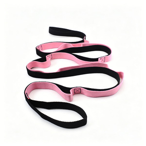 Sangle de yoga bicolore en polyester et coton, corde d'extension, ouvre-épaules, étireur de dos pour yoga, pilates et stretching - Product Image 3