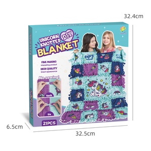 Diy Knotted <b>Quilt</b> <b>Childrens</b> Craft Kit Cartoon Animal Patchwork Soft Fabric Blanket For Teenagers 7 14 Years Old - Product Image 2