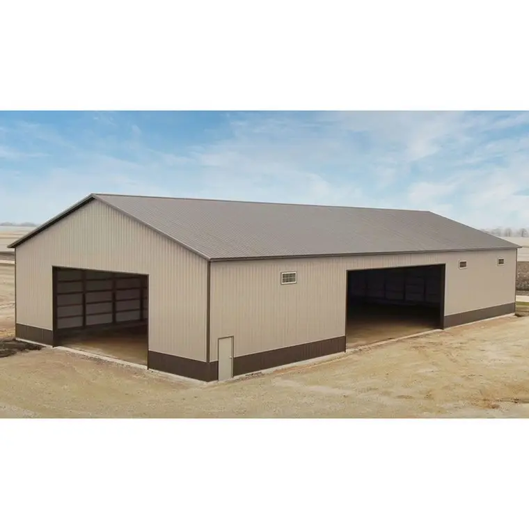Low Cost Metal Prefab Construction Shed Warehouse Hay Shed Steel Structure Building Frame Design Prefabricated Workshop Factory