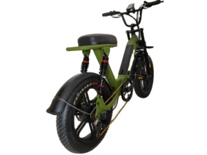 Vélo électrique à double suspension arrière, pneus neige 20*4, cadre en alliage d'aluminium, batterie au lithium, moteur sans balais 250W, 7 vitesses - Product Image 4