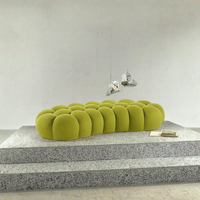 Canapé modulaire moderne, fauteuil design football, forme rectangulaire, salon, hôtel, tissu, rembourrage en éponge, ensemble de fauteuils bulles