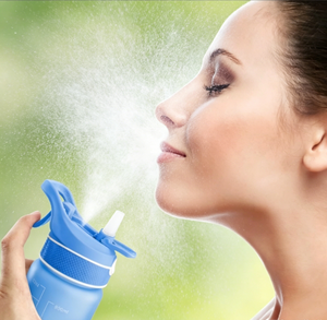 Bouteille d'eau sport à pulvérisation 1000 ml sans BPA 100 % Tritan vierge paroi extra-épaisse sans éclatement résiste au test de chute de 1 m couleur dégradée - Product Image 2