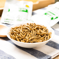 Aliments en forme de larve séchés pour animaux, lot de 25, insectes comestibles, ver ou méduse jaune