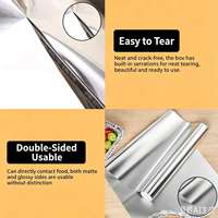 Rouleau de papier aluminium enduit robuste de qualité alimentaire, écologique, température douce, épaisseur 11-20 microns pour la cuisson, la cuisine et le barbecue